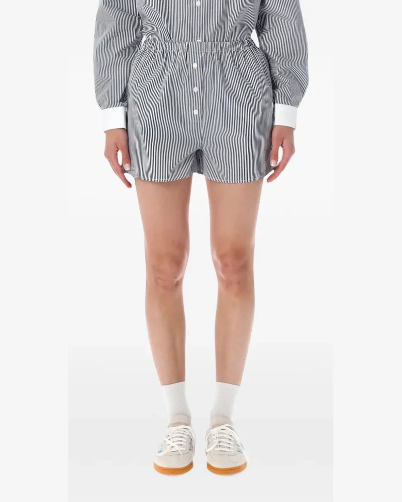 SPORTY & RICH Shorts mit Längsstreifen - Blau Blau