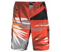 Badeshorts mit Hawaii-Print - Rot