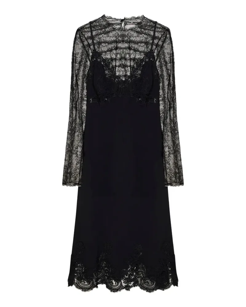 Ermanno Scervino Midikleid im Layering-Look - Schwarz Schwarz