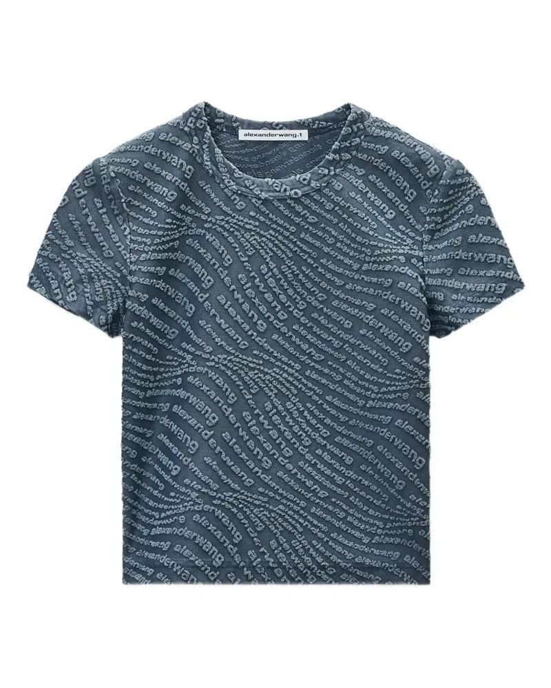 Alexander Wang Oberteil mit Logo-Prägung - Blau Blau