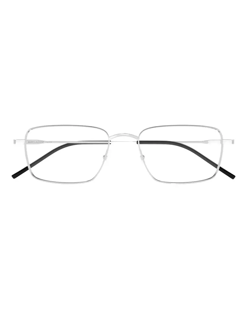 Saint Laurent Brille mit eckigem Gestell - Silber Silber
