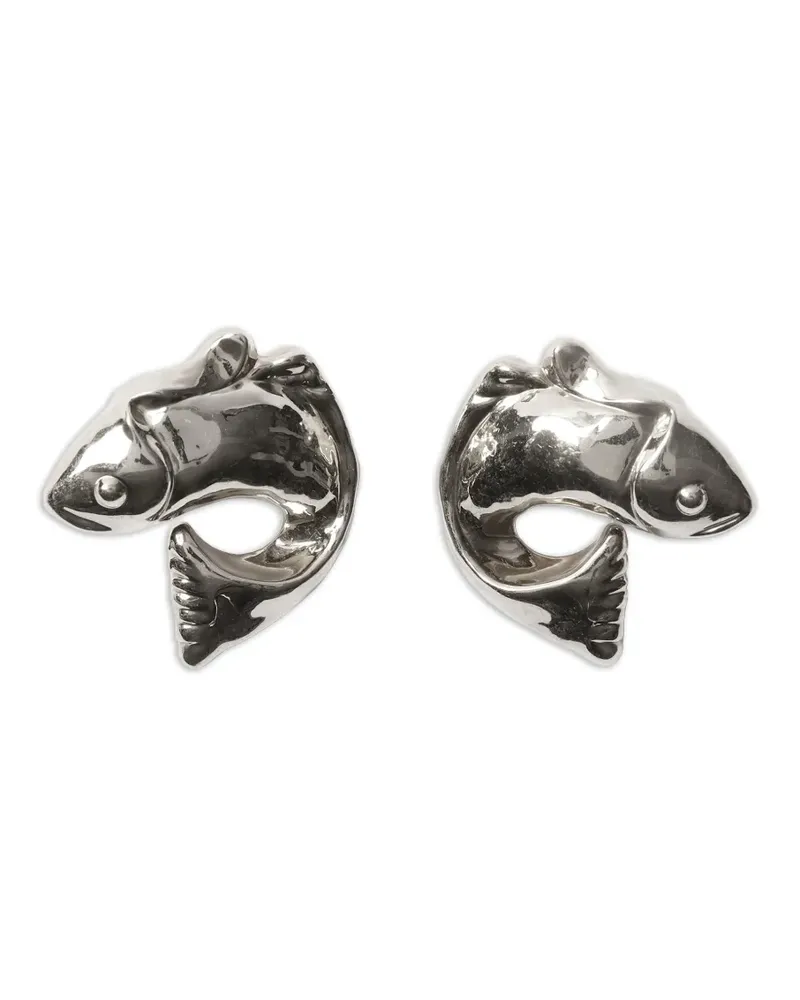 Jacquemus The Poisson sculpted earrings - Silber Silber