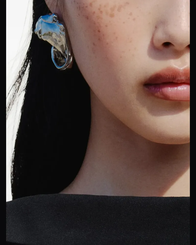 Jacquemus The Poisson sculpted earrings - Silber Silber
