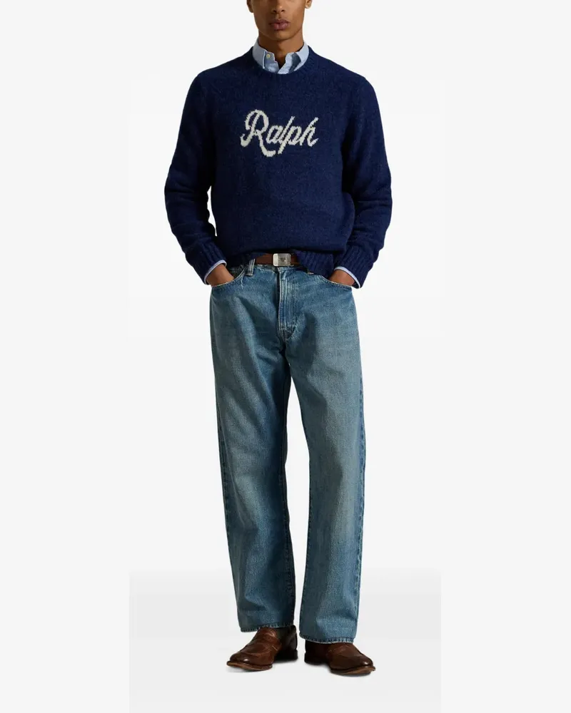 Ralph Lauren Pullover mit Intarsien-Logo - Blau Blau