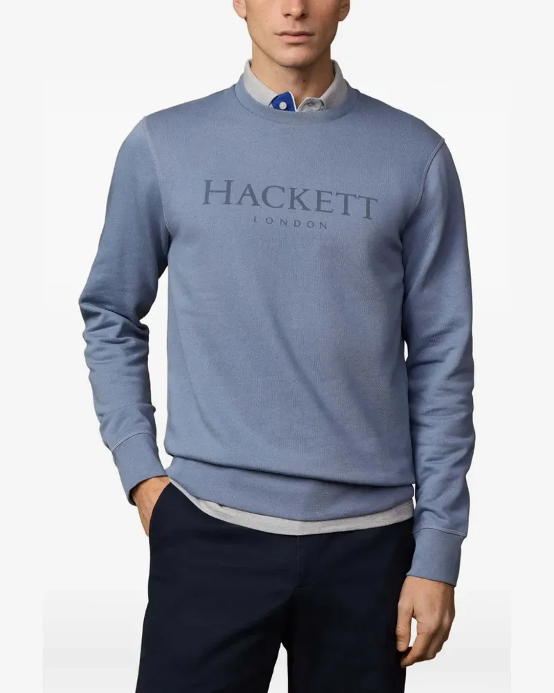 Hackett Sweatshirt mit Logo-Print - Blau Blau