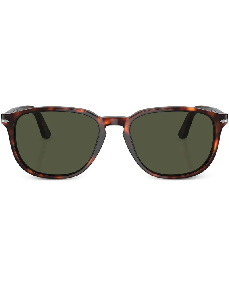 Persol Sonnenbrille mit eckigen Gläsern - Braun Braun