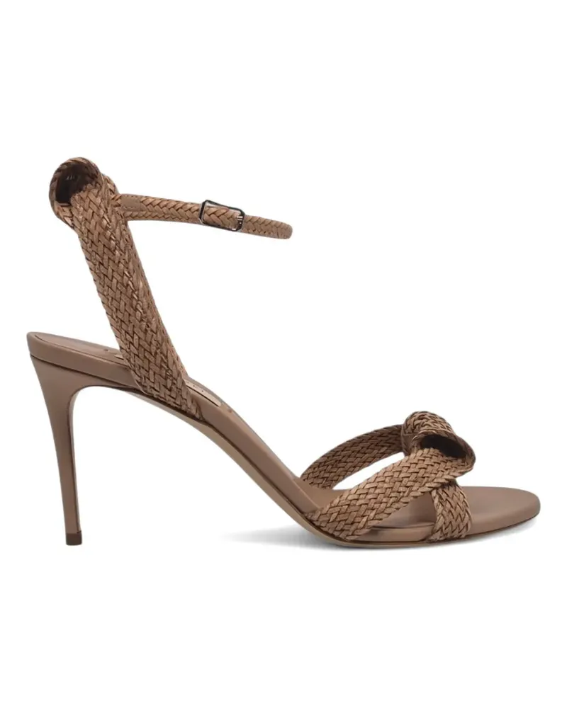 Casadei Julia Mariposa braided bow-detail sandals - Braun Braun
