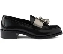 Loafer aus gebürstetem Leder - Schwarz