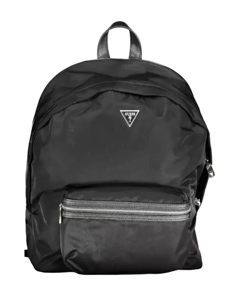 Guess logo-plaque backpack - Schwarz Schwarz
