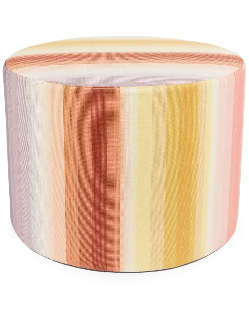 Missoni Home Gestreifter Oceania Hocker - Rosa Rosa