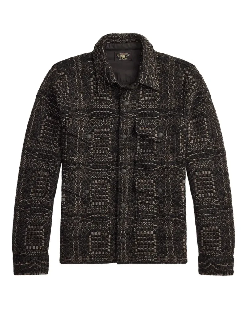 Ralph Lauren Gestrickte Hemdjacke mit geometrischem Muster - Schwarz Schwarz