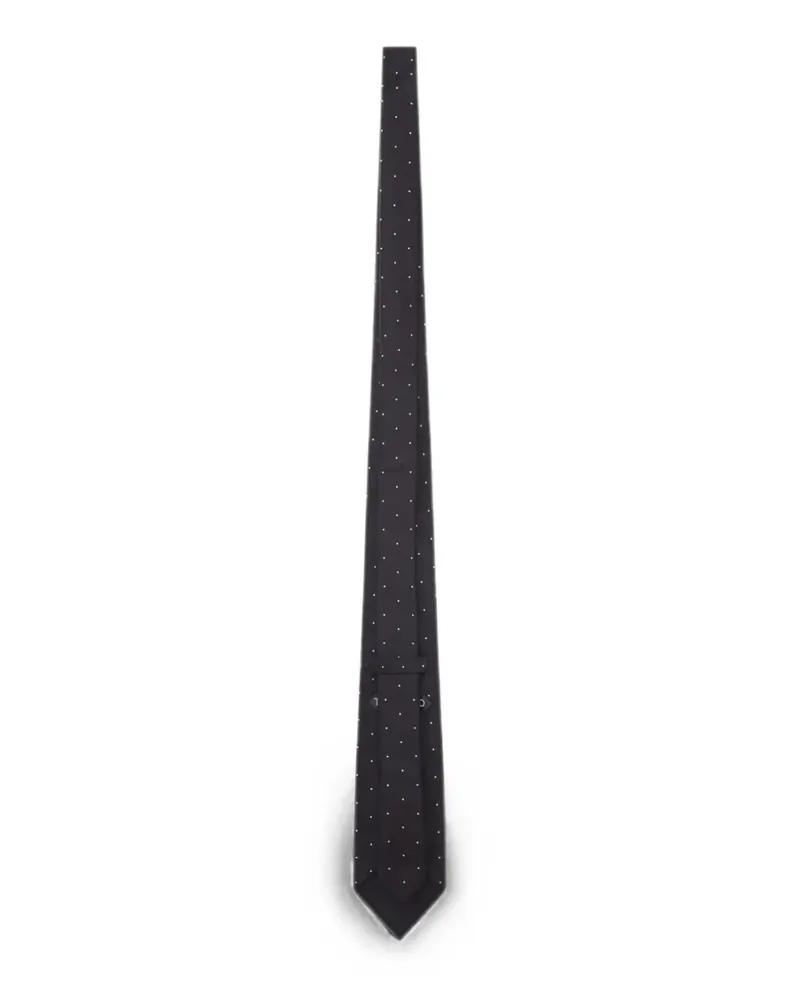 Tom Ford Seidenkrawatte mit Polka Dots - Schwarz Schwarz