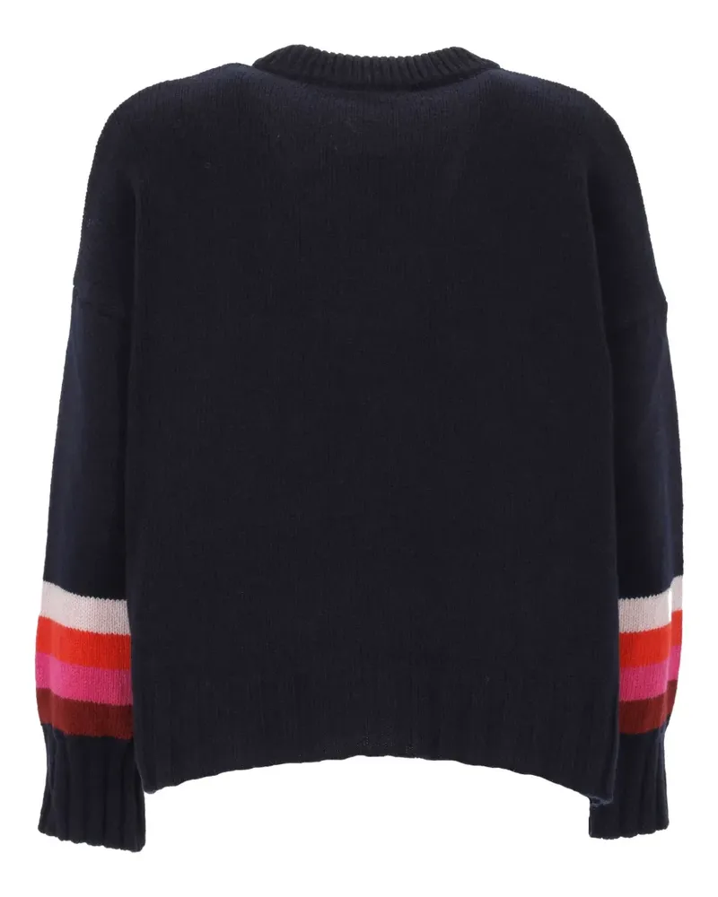 Giada Benincasa stripe-cuff crew-neck sweater - Blau Blau