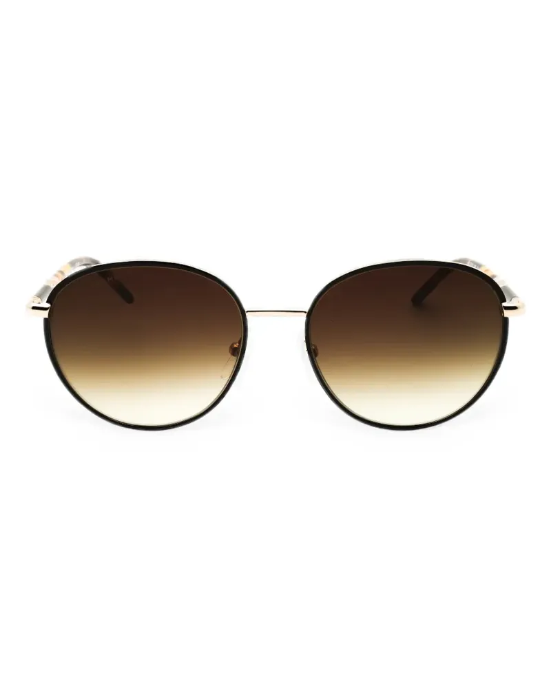 Longchamp Sonnenbrille mit rundem Gestell - Schwarz Schwarz