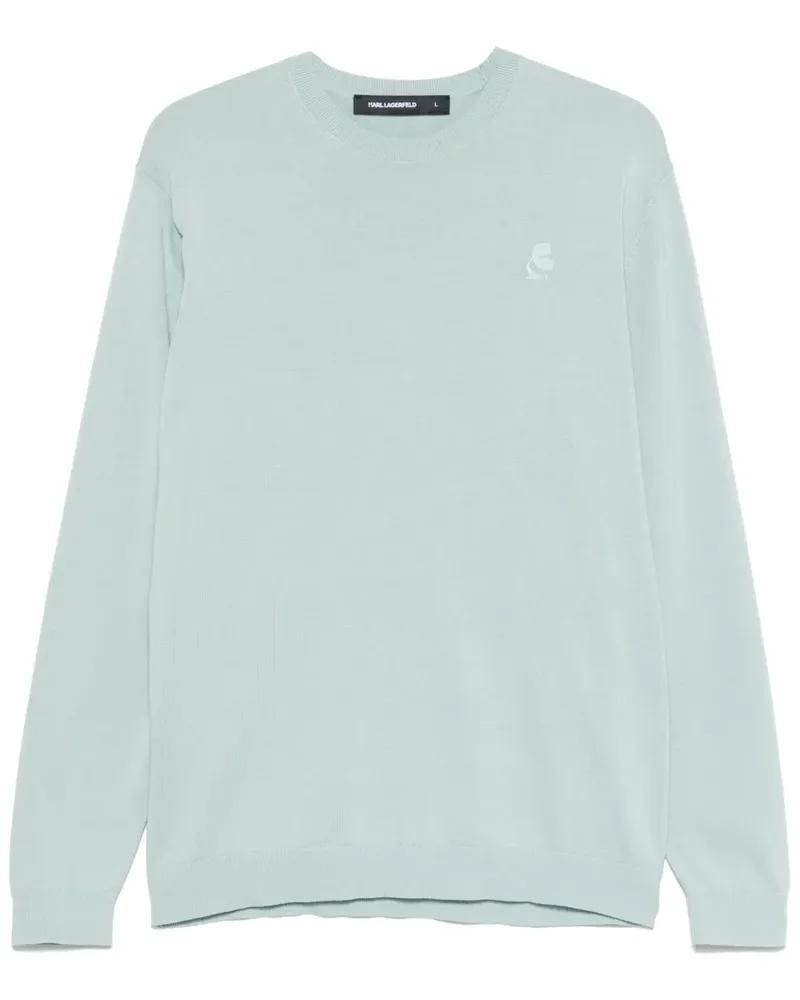 Karl Lagerfeld Pullover mit Logo-Stickerei - Blau Blau