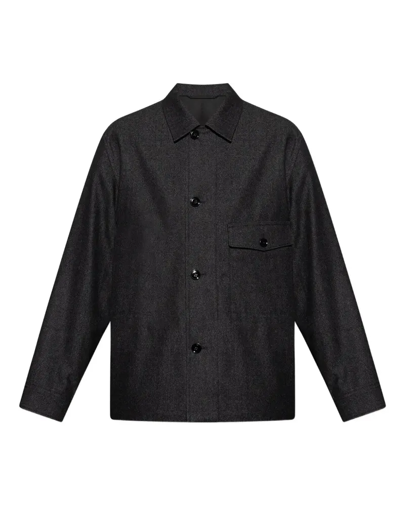 Christophe Lemaire Hemdjacke mit geknöpften Taschen - Grau Grau