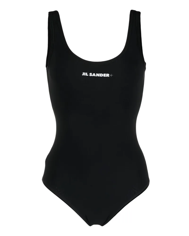 Jil Sander Badeanzug mit Logo-Print - Schwarz Schwarz