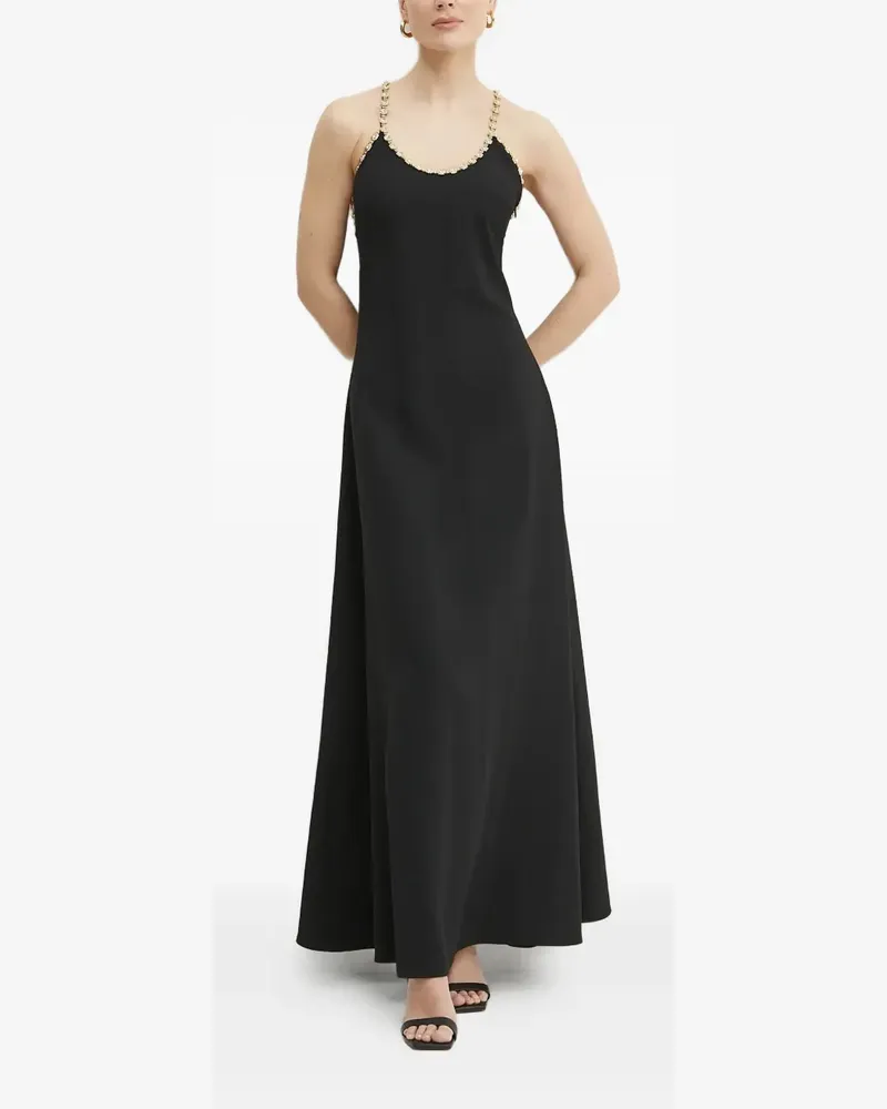 Silvian Heach Maxikleid mit Riemen - Schwarz Schwarz