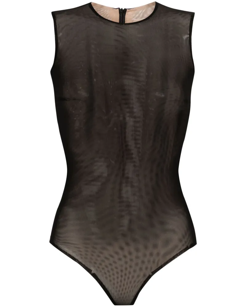 Blanca Bryo Body aus Mesh Schwarz