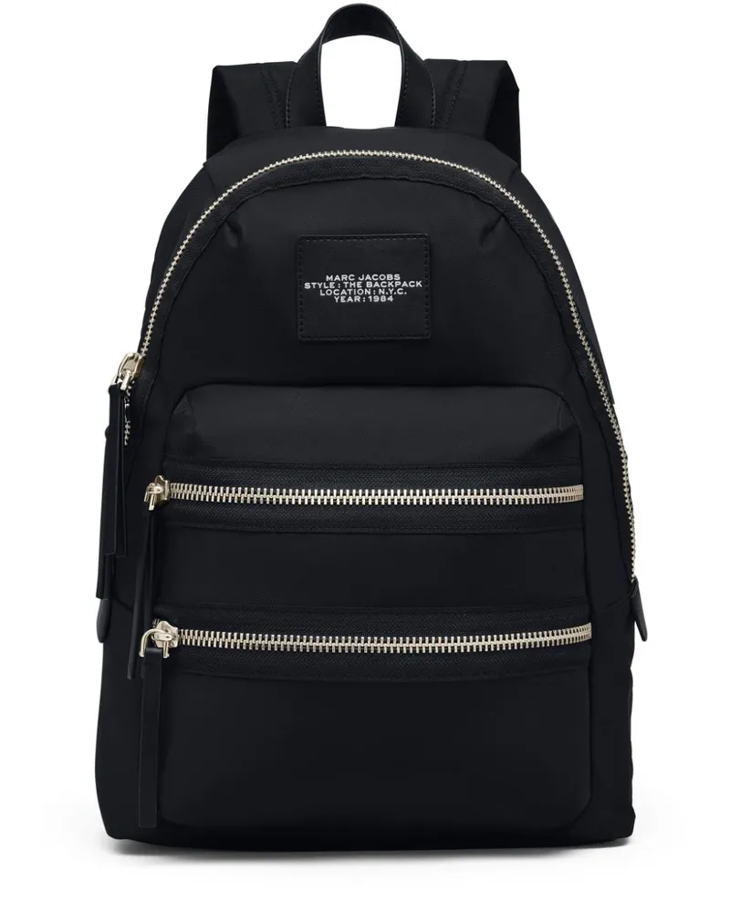 Marc Jacobs Großer The Backpack Rucksack mit Reißverschluss - Schwarz Schwarz