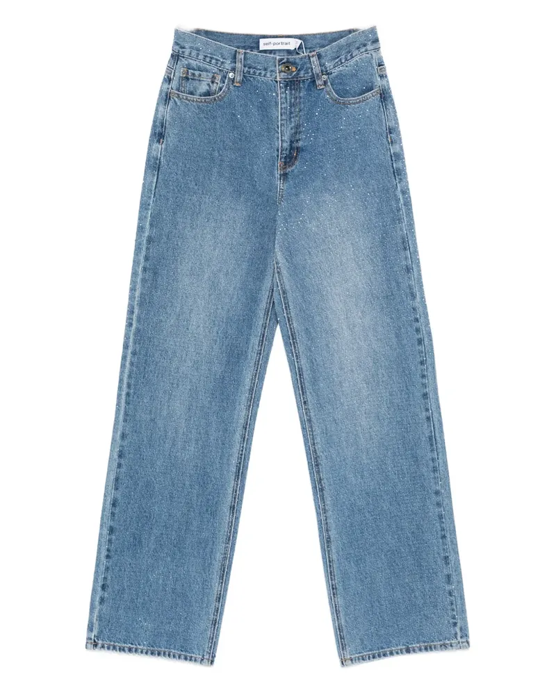 Self-Portrait Verzierte Jeans - Blau Blau