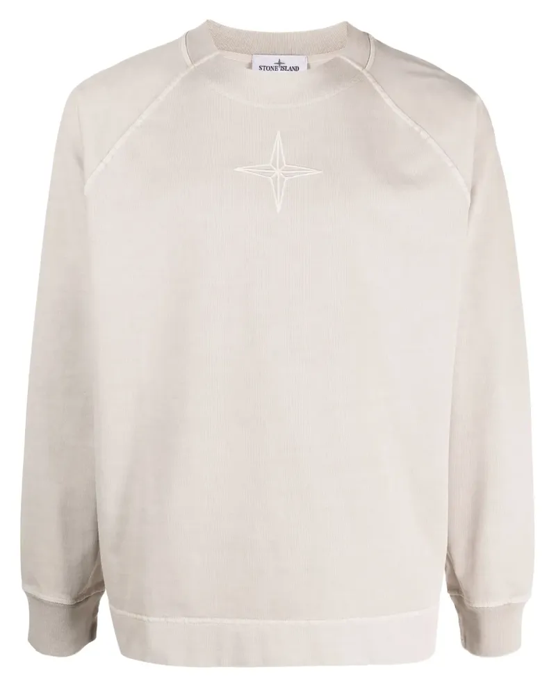 Stone Island Sweatshirt mit Logo-Stickerei - Nude Nude