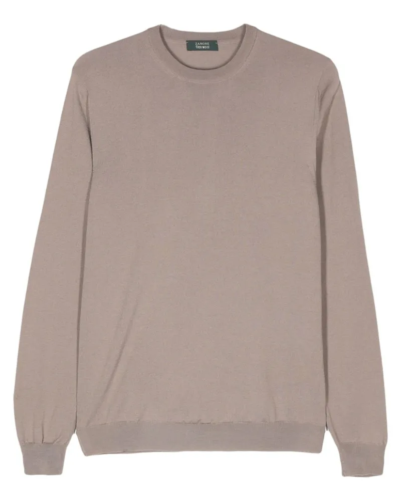 Zanone Gerippter Pullover - Braun Braun