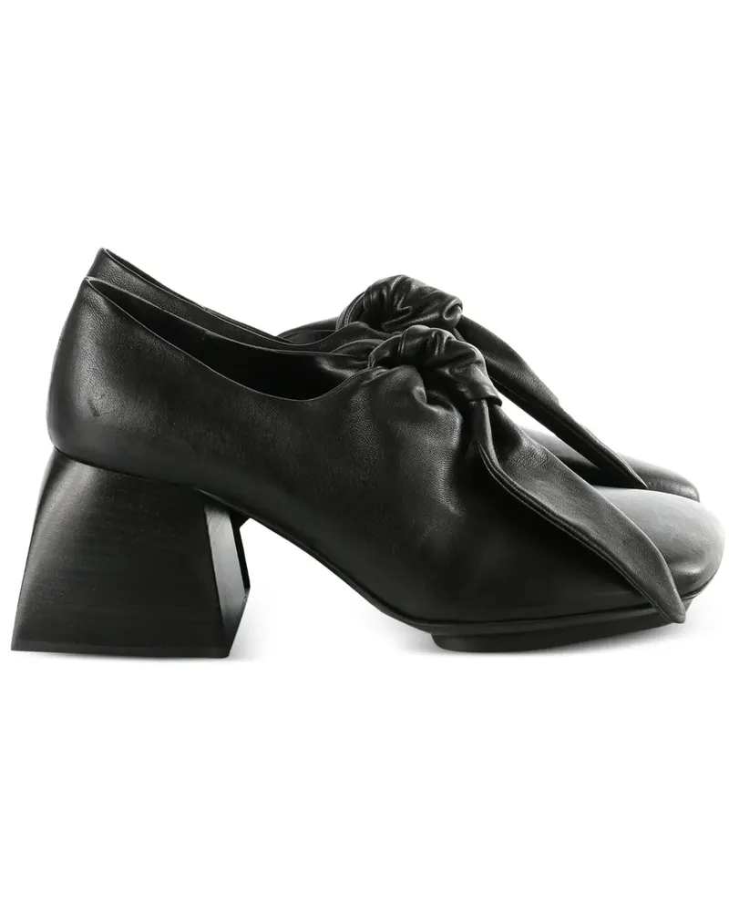 Uma Wang square-toe knotted mules - Schwarz Schwarz