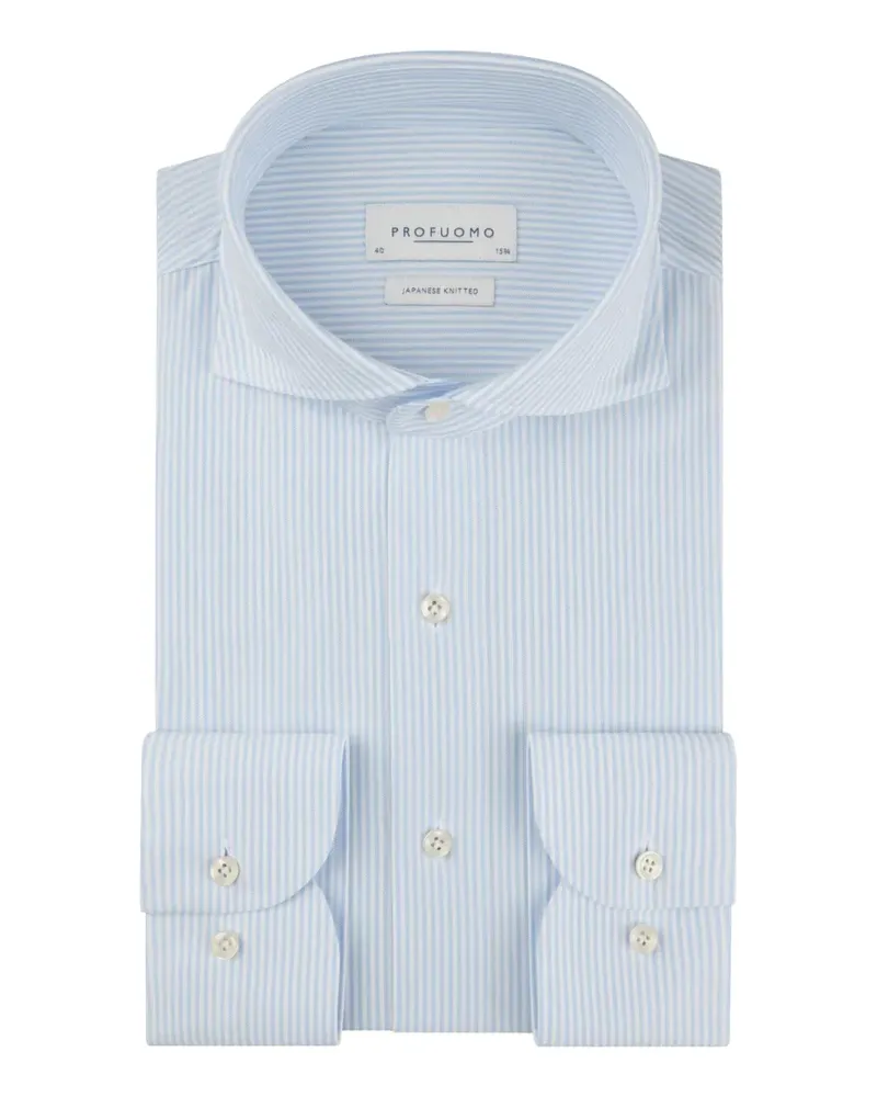 Profuomo striped-pattern shirt - Blau Blau