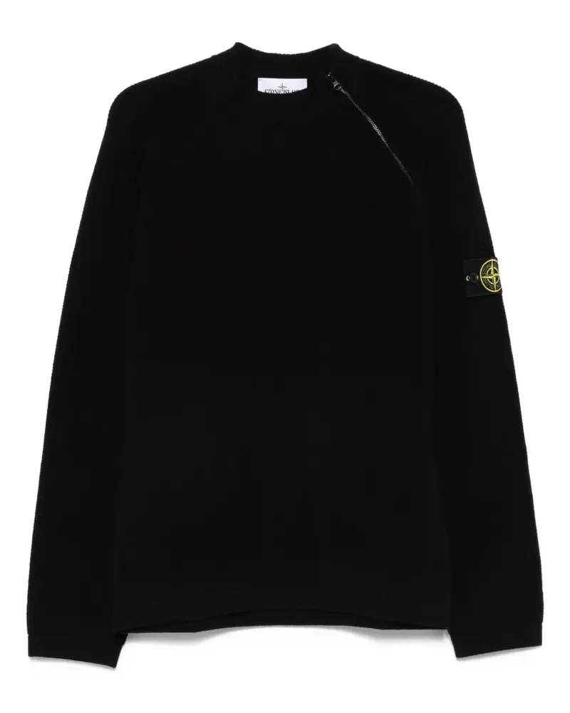 Stone Island Pullover mit seitlichem Reißverschluss - Schwarz Schwarz