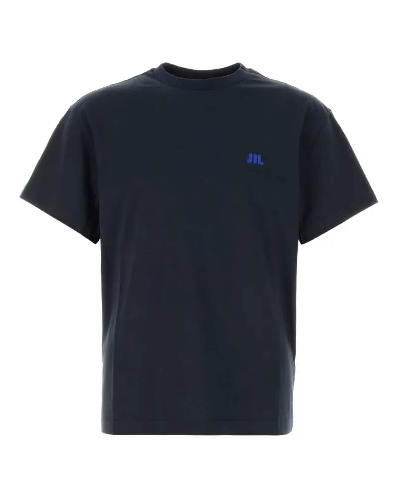 Jil Sander T-Shirt mit Logo-Stickerei - Blau Blau