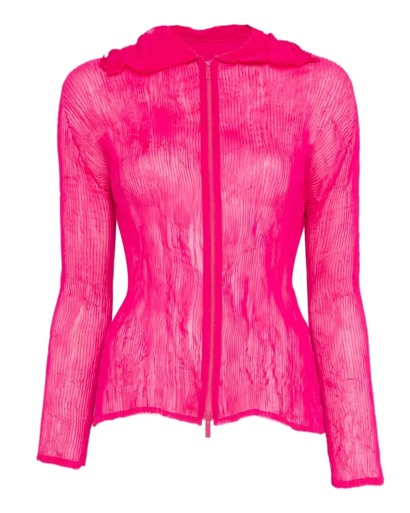 Issey Miyake Hemd mit Reißverschluss - Rosa Rosa