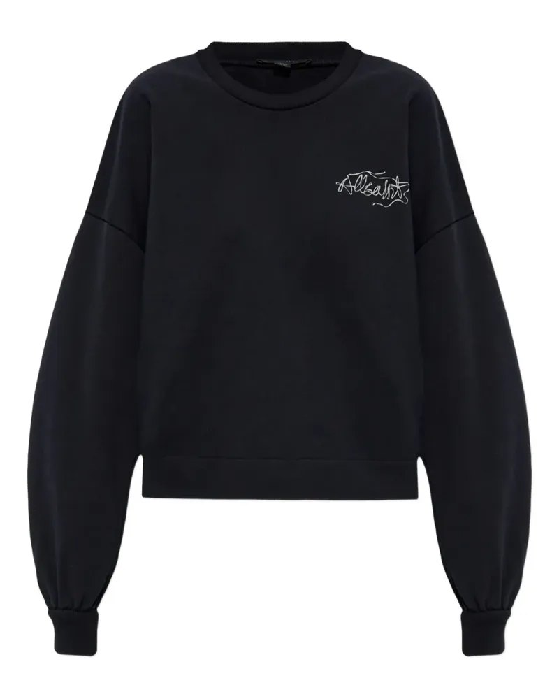 AllSaints Reel Lila Sweatshirt - Schwarz Schwarz