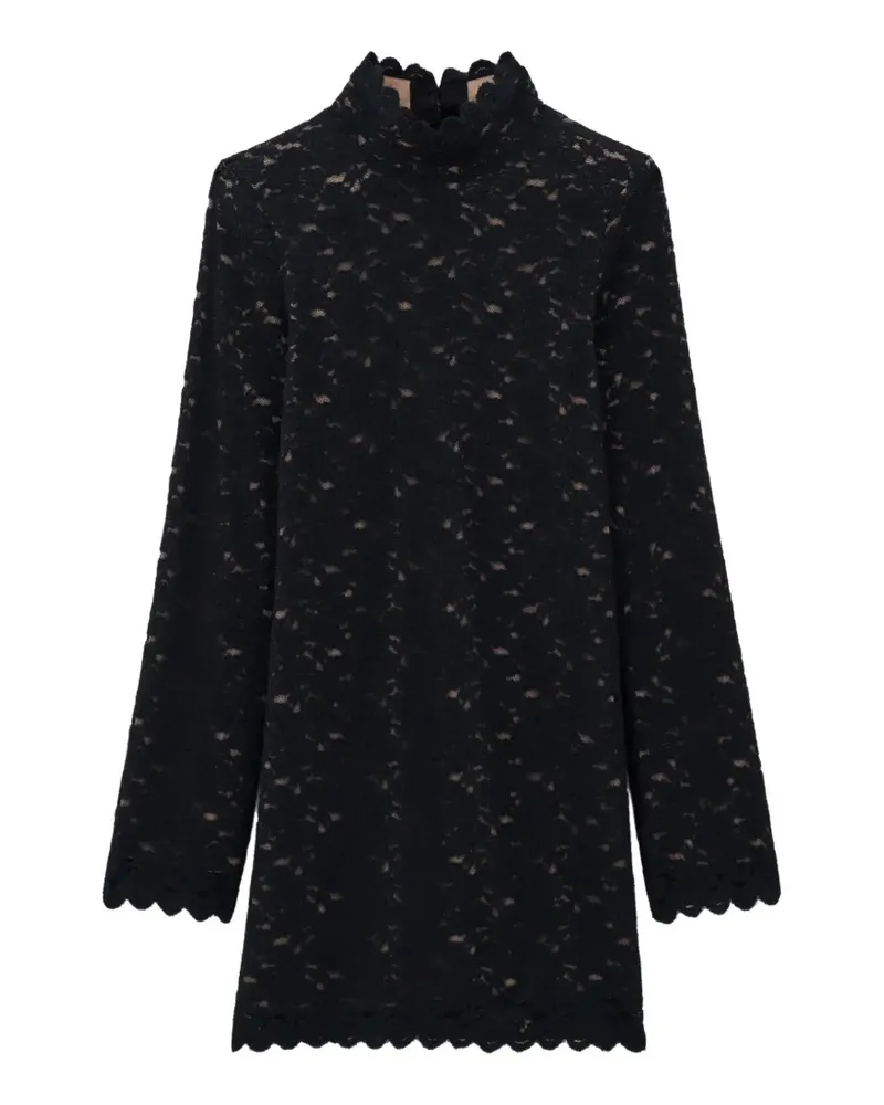 ba&sh Learia scalloped lace mini dress - Schwarz Schwarz