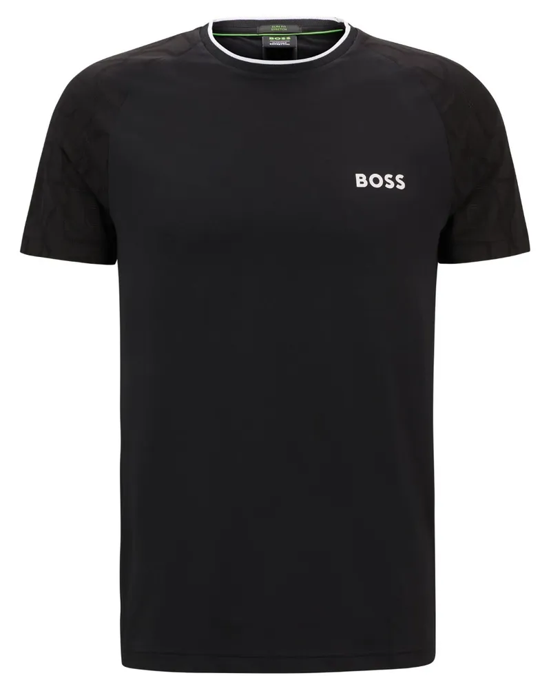HUGO BOSS x Matteo Berrettini T-Shirt mit Logo-Print - Schwarz Schwarz