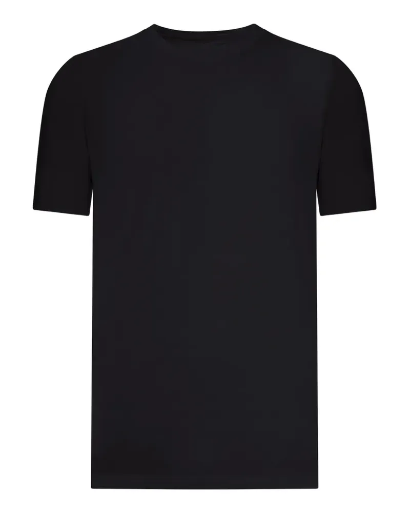 120% Lino crew-neck T-shirt - Schwarz Schwarz