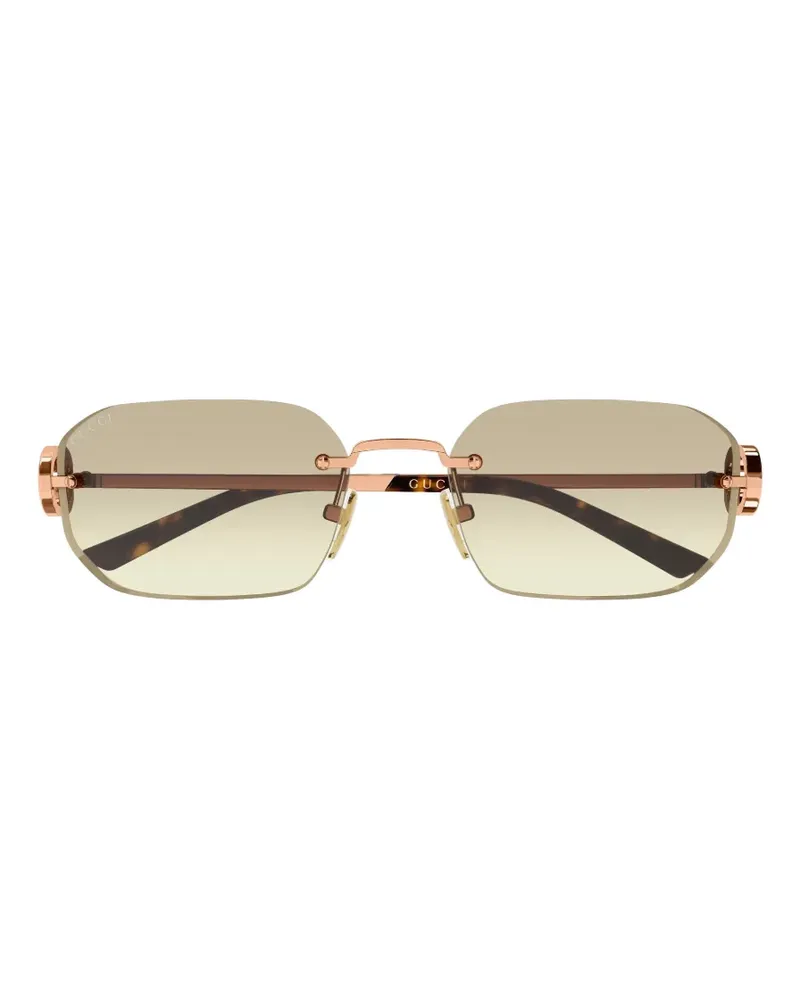Gucci Kristallverzierte Sonnenbrille mit Logo - Rosa Rosa