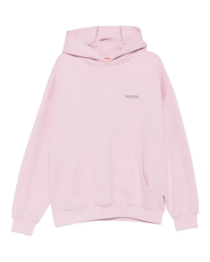 WRSTBHVR logo-print hoodie - Rosa Rosa
