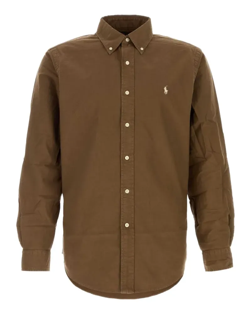 Ralph Lauren Hemd mit Logo-Stickerei - Braun Braun