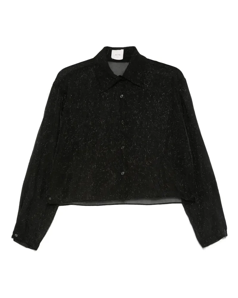 ALYSI Hemd mit Glitter-Detail - Schwarz Schwarz