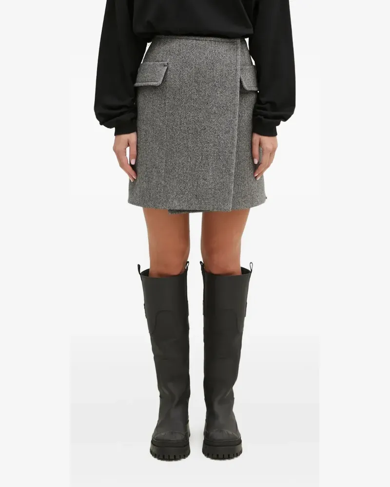 SPORTMAX Laccio Rock mit Fischgrätenmuster - Grau Grau