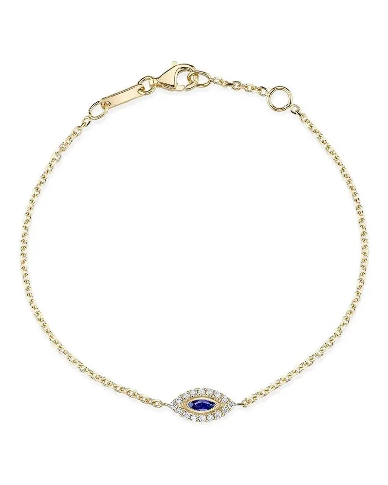 ANITA KO 18kt Evil Eye Gelbgoldarmband mit Diamanten und Saphiren Gold