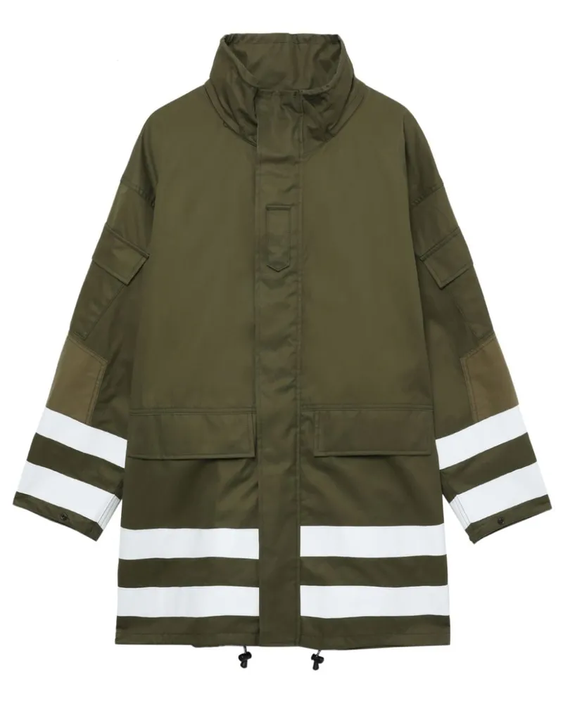 Comme des Garçons Parka mit Streifendetail - Grün Grün