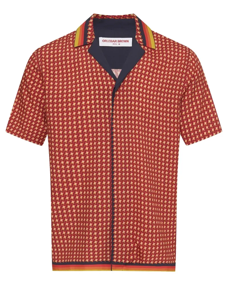 Orlebar Brown Maitan Hemd - Orange Orange
