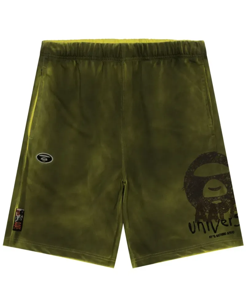 BAPE Joggingshorts mit Logo-Stickerei - Grün Grün