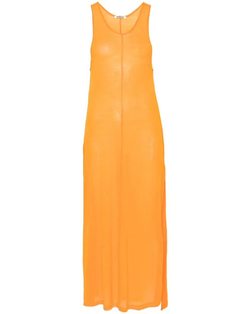 AURALEE Semi-transparentes Maxikleid - Orange Orange