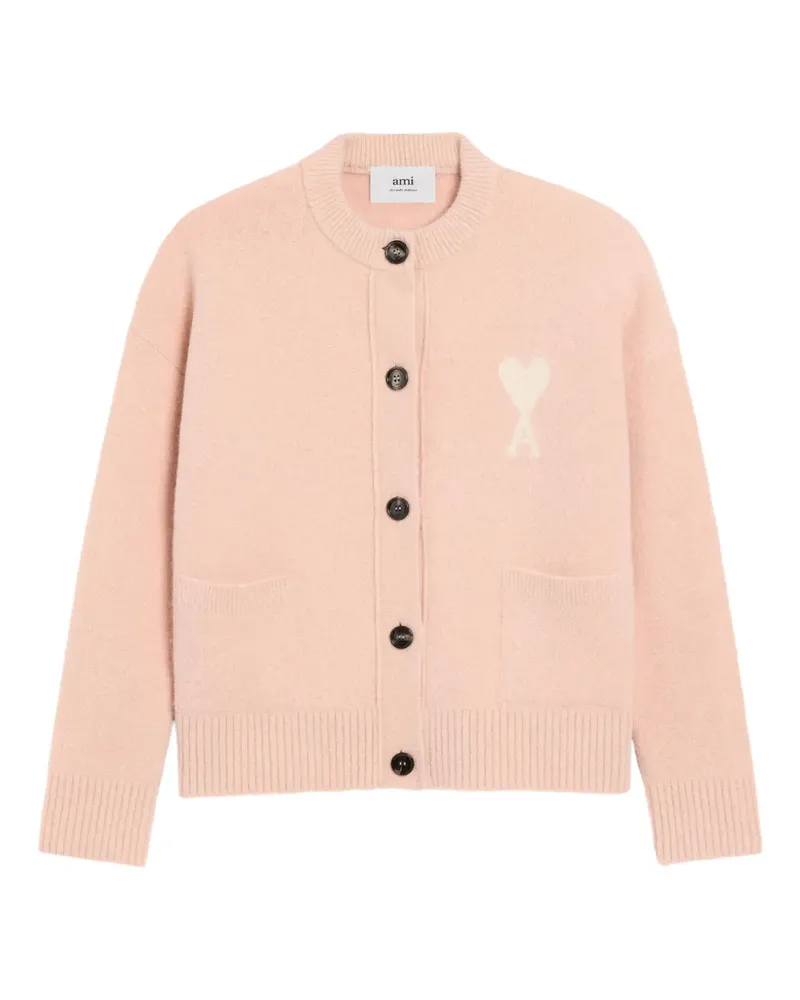 AMI Paris Ami de Coeur Cardigan - Rosa Rosa