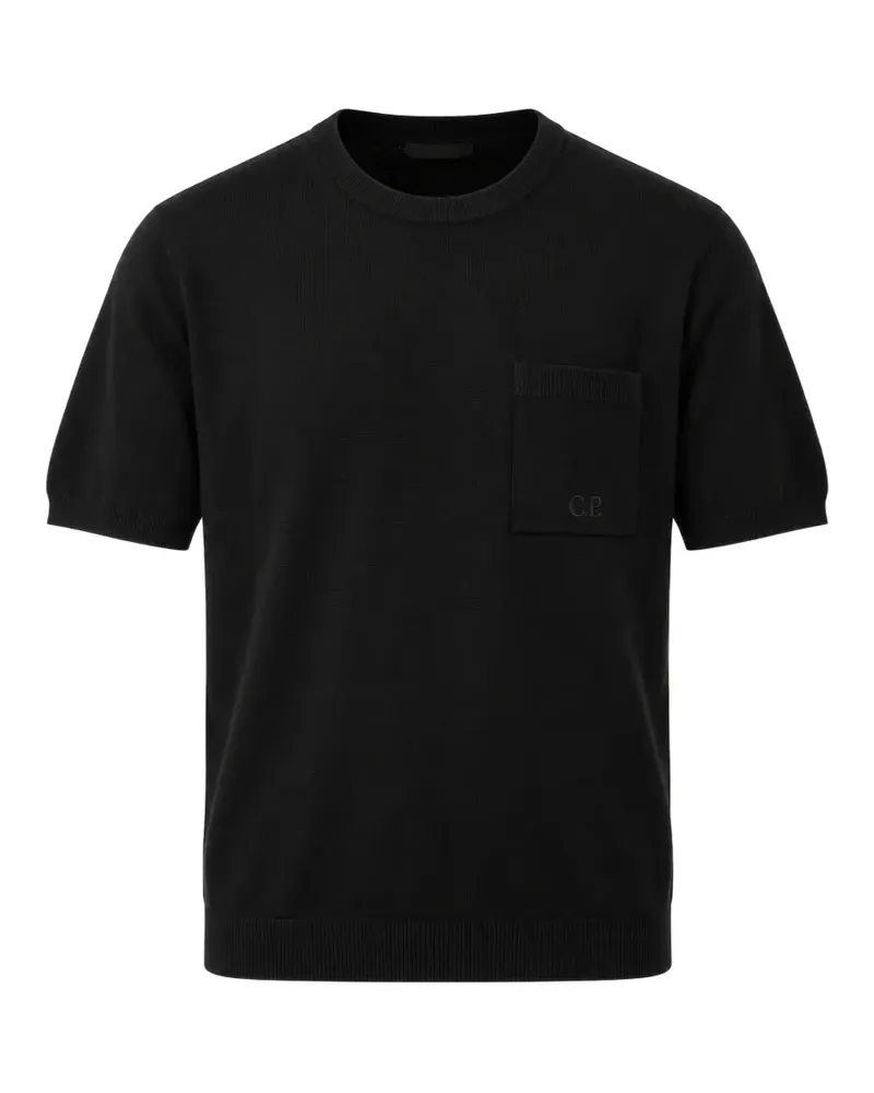 C.P. Company T-Shirt mit Brusttasche - Schwarz Schwarz