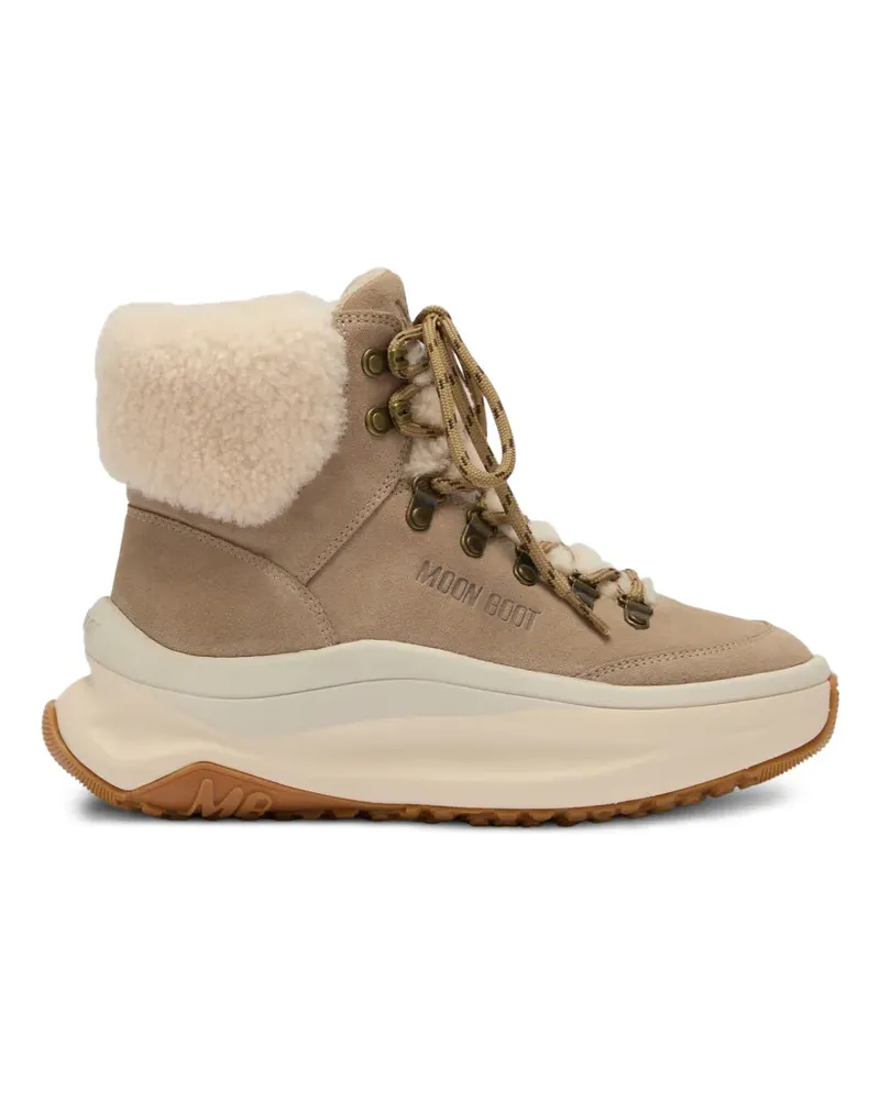 Moon Boot Moon247 City Sneakers aus Shearling - Nude Nude