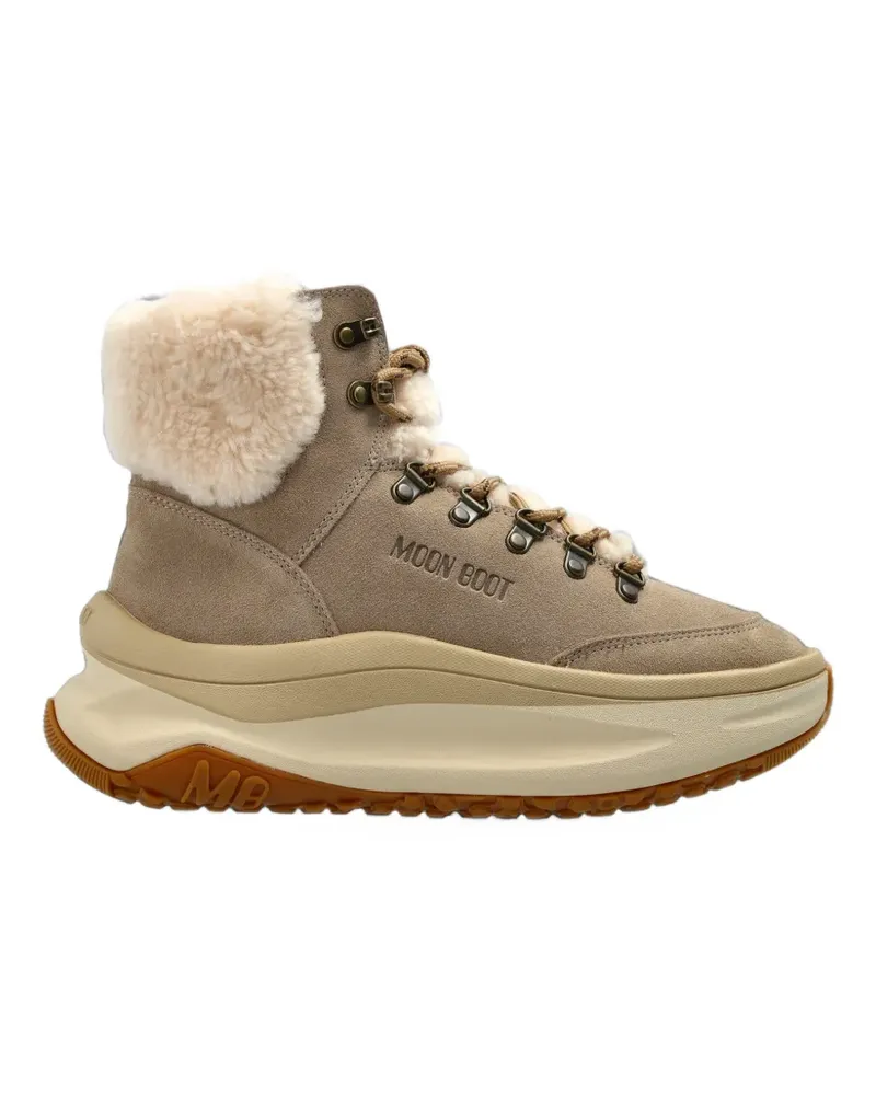 Moon Boot Moon247 City Sneakers aus Shearling - Nude Nude